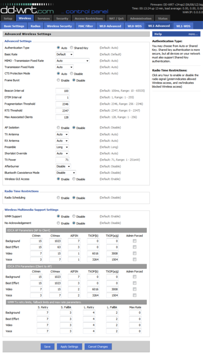 Wireless >> WL1-Advanced WNDR3400v1 Build 19342 big Eko